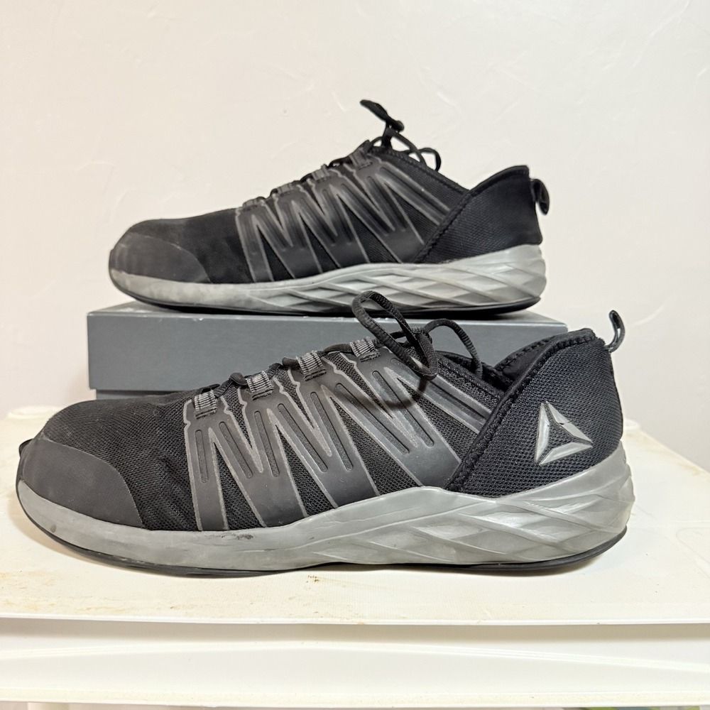 Reebok RB2211 Astroride Work Black Steel Toe Safety Sneaker Shoes Men US 11.5
